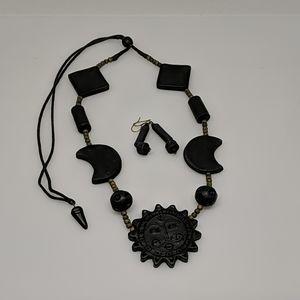 Tribal necklace & earring set
